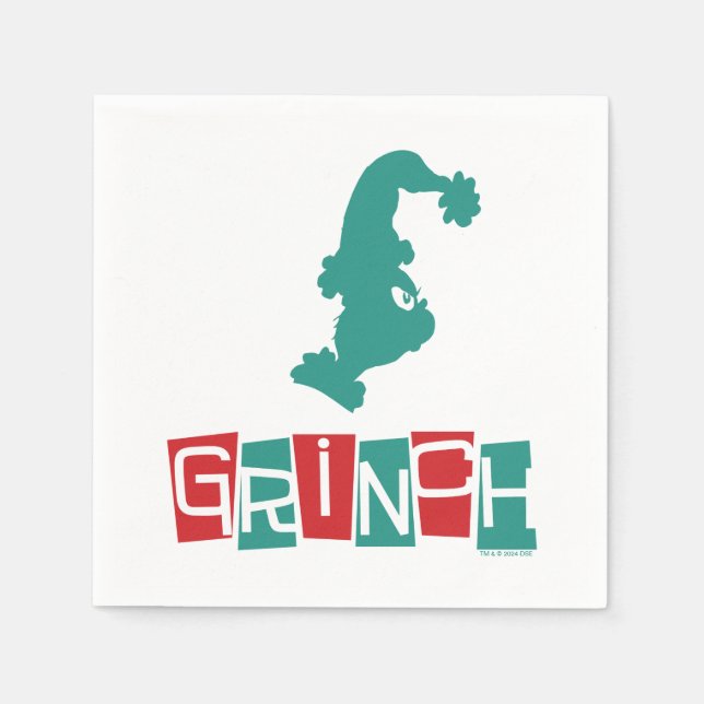 Dr. Seuss | Grinch - Red & Green Napkin (Front)