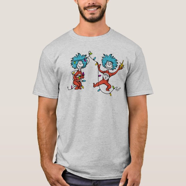 Dr. Seuss | Grinch | Thing One & Thing Two Dancing T-Shirt (Front)