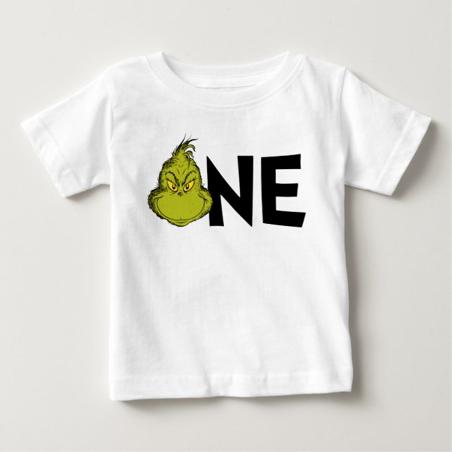 Dr. Seuss | Grinch Winter 1st Birthday Baby T-Shirt (Front)