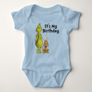 Dr. Seuss   Grinch Winter Birthday Baby Bodysuit