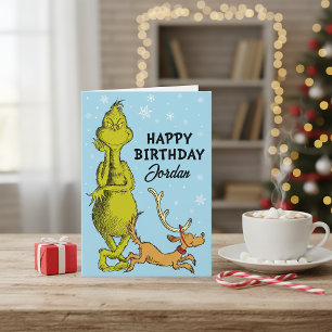 Dr. Seuss Grinch Winter Birthday Card