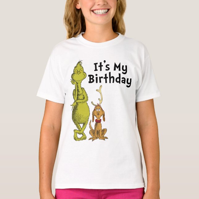 Dr. Seuss | Grinch Winter Birthday T-Shirt (Front)