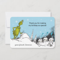 Dr. Seuss | Grinch Winter Birthday Thank You