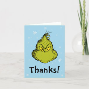 Dr. Seuss Grinch Winter Birthday Thank You Card