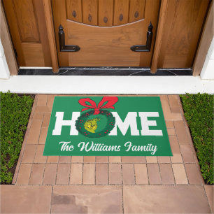 Dr. Seuss Grinch Wreath Doormat