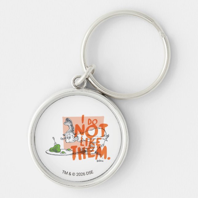 Dr. Seuss Guy-Am-I "I Do Not Like Them" Key Ring (Front)