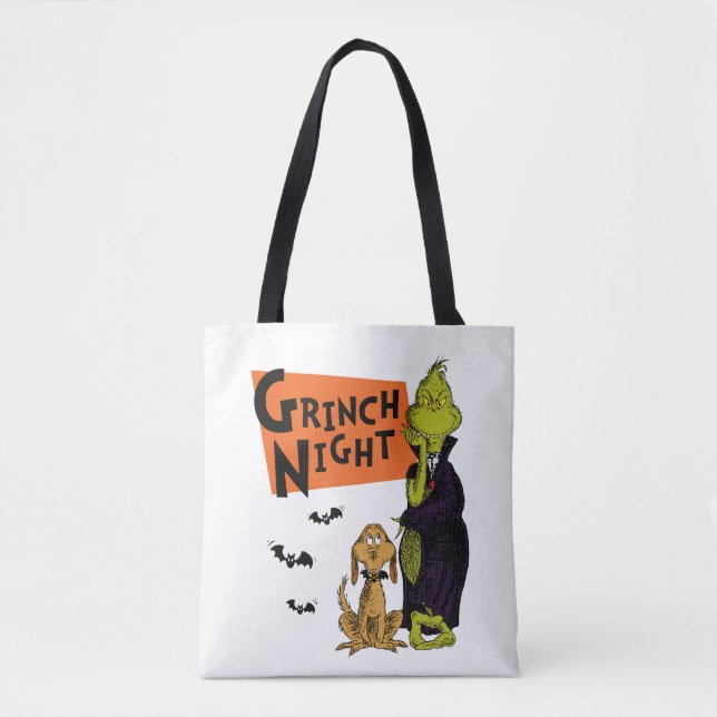 Dr. Seuss | Hallowen Grinch Night Graphic Tote Bag (Front)