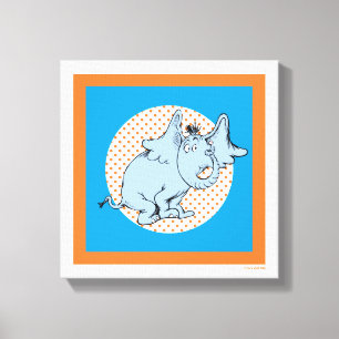 Dr. Seuss Horton Hears A Who Orange Polka Dots Canvas Print