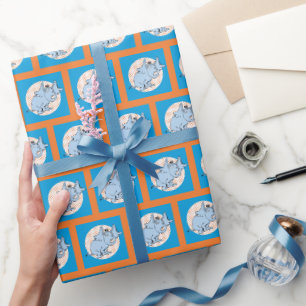 Dr. Seuss Horton Hears A Who Orange Polka Dots Wrapping Paper