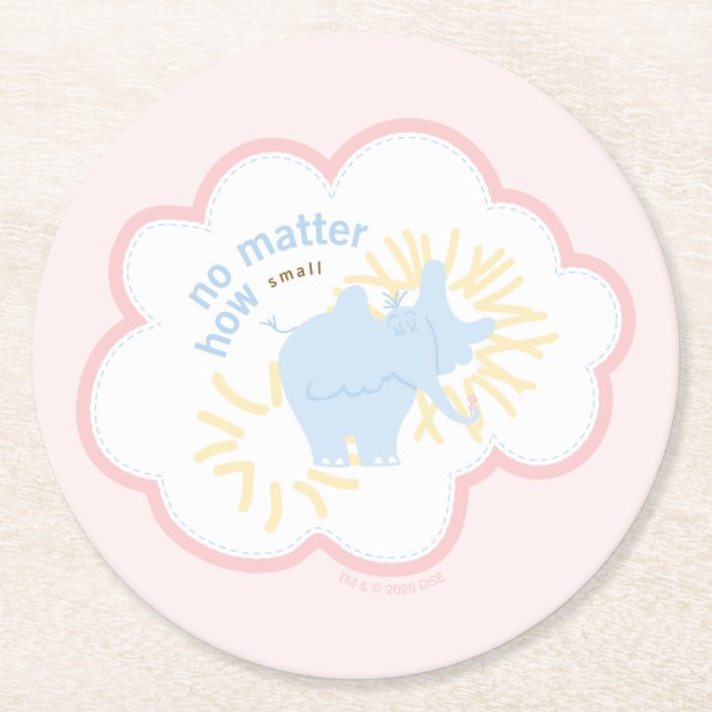 Dr. Seuss Horton | No Matter How Small Round Paper Coaster (Front)