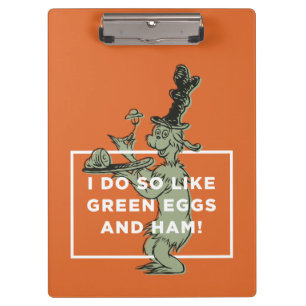 Dr. Seuss I Do So Like Green Eggs and Ham Clipboard