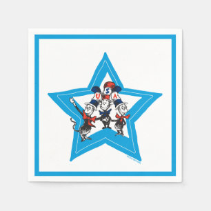 Dr. Seuss   Little Cats USA Hats Graphic Napkin