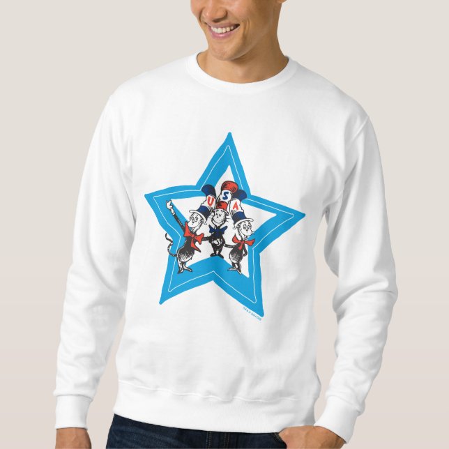 Dr. Seuss | Little Cats USA Hats Graphic Sweatshirt (Front)