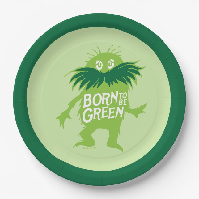 Dr. Seuss | Lorax - Born To Be Green Paper Plate (Front)