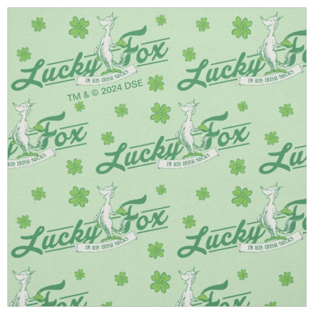 Dr. Seuss | Lucky Fox In His Irish Socks Fabric (Swatch)