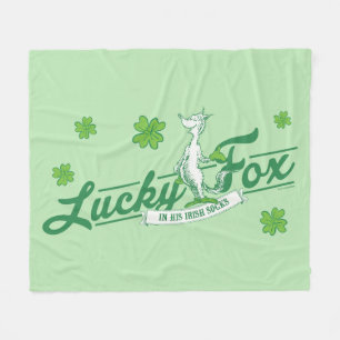 Dr. Seuss   Lucky Fox In His Irish Socks Fleece Blanket