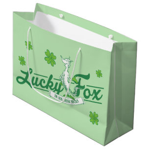 Dr. Seuss Lucky Fox In His Irish Socks Large Gift Bag