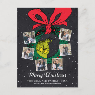Dr. Seuss   Merry Christmas Family Photo Holiday Postcard