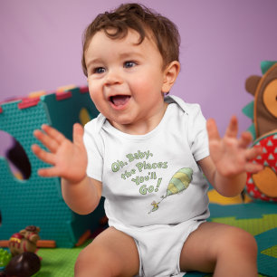 Dr. Seuss   Oh, Baby, the Places You'll Go! Green Baby Bodysuit
