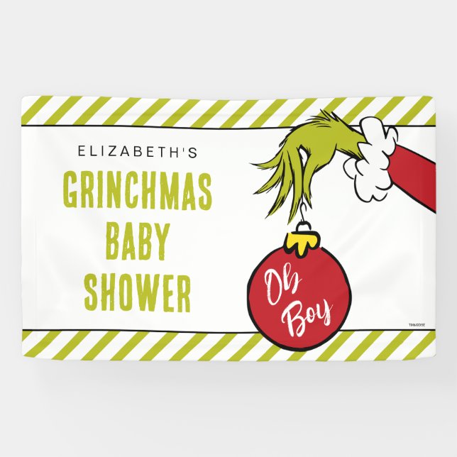 Dr. Seuss | Oh Boy Grinch Baby Shower Banner (Horizontal)