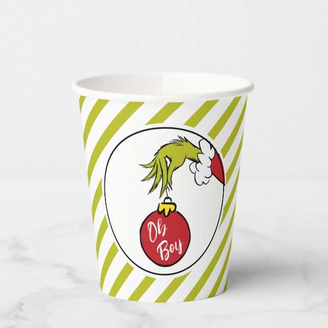 Dr. Seuss | Oh Boy Grinch Baby Shower Paper Cups (Left)