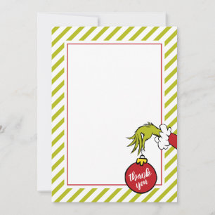 Dr. Seuss Oh Boy Grinch Baby Shower Thank You Card