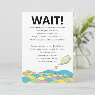 Dr. Seuss Oh, The Places Guest Book Party Sign Invitation