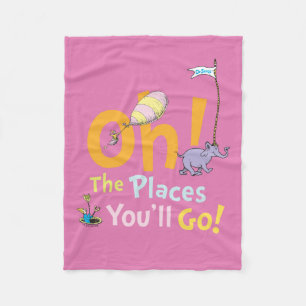Dr. Seuss Oh! The Places Parade Fleece Blanket