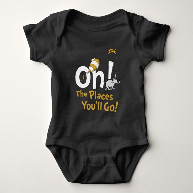 Dr. Seuss | Oh, The Places You'll Go! Retro Baby Bodysuit (Front)
