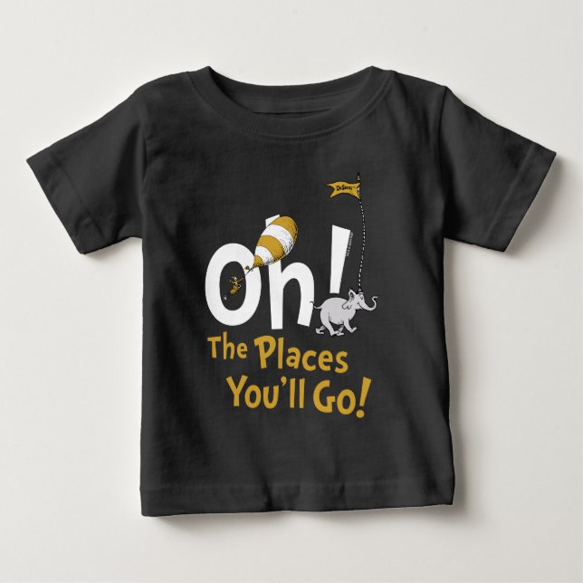 Dr. Seuss | Oh, The Places You'll Go! Retro Baby T-Shirt (Front)
