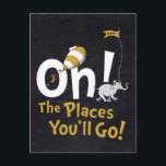 Dr. Seuss | Oh, The Places You'll Go! Retro Postcard<br><div class="desc">This retro Dr. Seuss,  "Oh! The Places You'll Go, " postcard is perfect for your future graduate.</div>