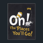 Dr. Seuss | Oh, The Places You'll Go! Retro Postcard<br><div class="desc">This retro Dr. Seuss,  "Oh! The Places You'll Go, " postcard is perfect for your future graduate.</div>