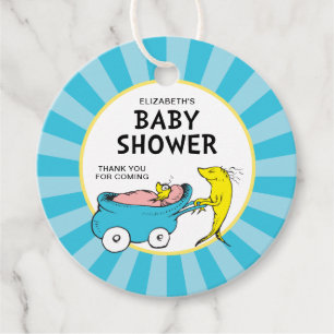 Dr. Seuss   One Fish - Boy Baby Shower Favour Tags