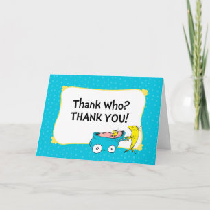 Dr. Seuss   One Fish - Boy Baby Shower Thank You Card