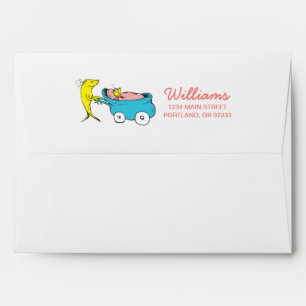 Dr. Seuss   One Fish - Girl Baby Shower Envelope