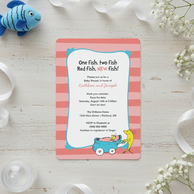 Dr. Seuss | One Fish - Girl Baby Shower Invitation (Creator Uploaded)