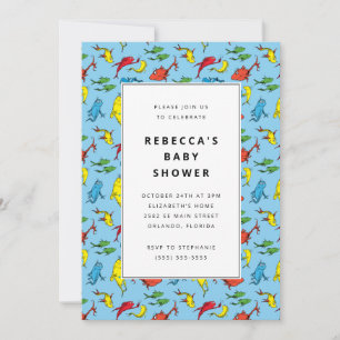 Dr. Seuss - One Fish, Two Fish   Baby Shower Invitation