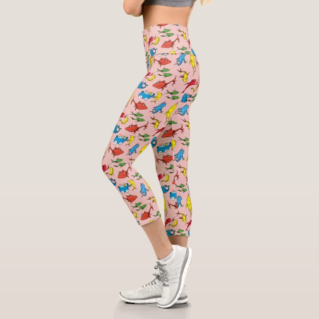 Dr. Seuss | One Fish Two Fish Pattern Capri Leggings (Left)