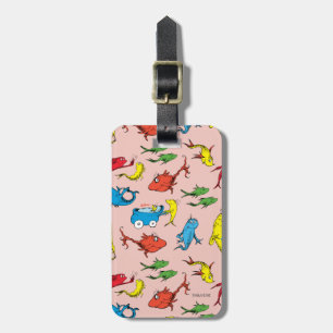 Dr. Seuss   One Fish Two Fish Pattern Luggage Tag