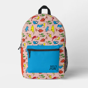 Dr. Seuss   One Fish Two Fish Pattern Printed Backpack