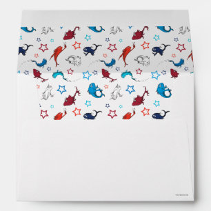 Dr. Seuss One Fish Two Fish Star Pattern Envelope