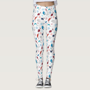 Dr. Seuss One Fish Two Fish Star Pattern Leggings