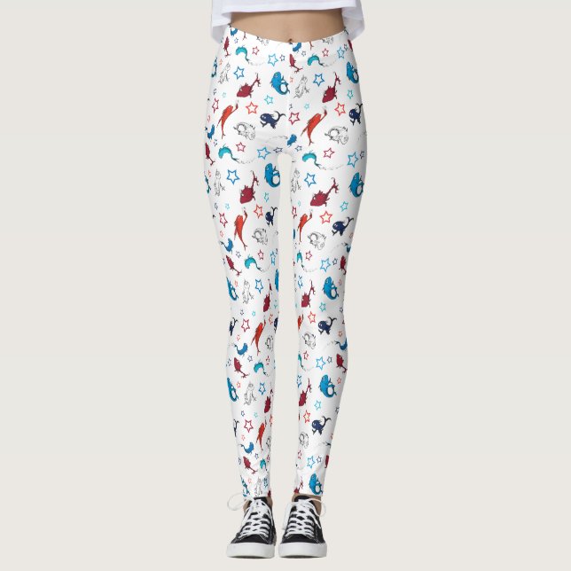 Dr. Seuss | One Fish Two Fish Star Pattern Leggings (Front)