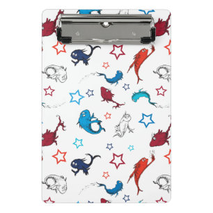 Dr. Seuss One Fish Two Fish Star Pattern Mini Clipboard