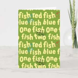 Dr. Seuss One Fish Two Fish Typography Pattern Card