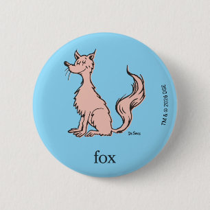 Dr. Seuss Pink Fox 6 Cm Round Badge