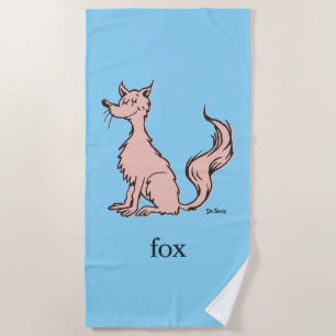 Dr. Seuss Pink Fox Beach Towel