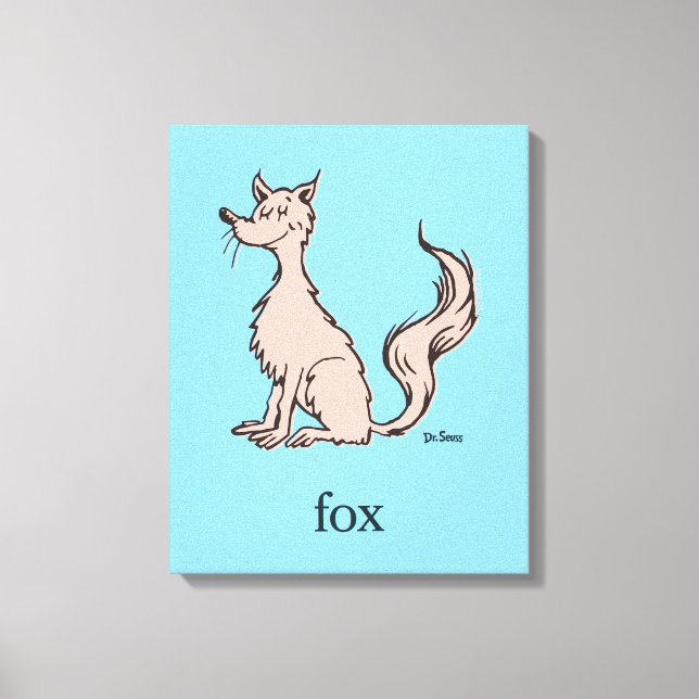 Dr. Seuss | Pink Fox Canvas Print (Front)
