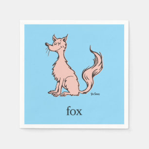 Dr. Seuss   Pink Fox Napkin