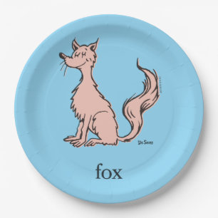Dr. Seuss   Pink Fox Paper Plate